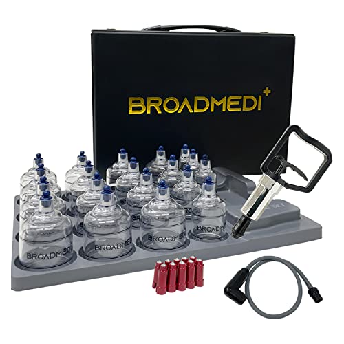Premium Cupping Therapy 19 Cups Set, Including Pump Handle, Extension Tube, Massage Sticks, Made in Korea - size: 19 Cups