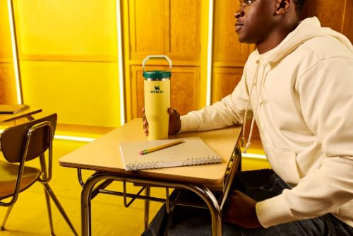STANLEY IceFlow 2.0 Flip Straw Tumbler with Handle 20 oz | Twist On Lid and Flip Up Straw | Leak Resistant Water Bottle | Insulated Stainless Steel | BPA-Free | Daffodil Emerald - color: Daffodil Emerald, size: 20 Ounces