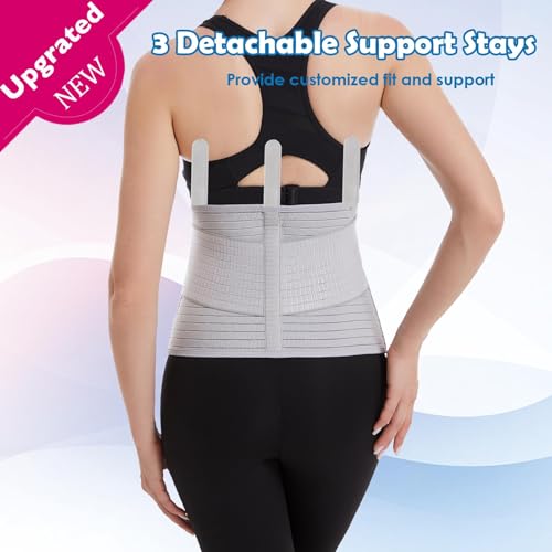 Paskyee Postpartum Belly Band, C-Section & Post Surgery Support Wrap(Grey, L/XL) - color: Grey, size: L/XL