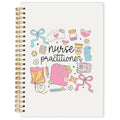 Nurse Practitioner Gifts Spiral Notebook 5.5x8.3 in, Nurse Appreciation Week Gifts, Coquette Bow Nursing Medical Hardcover Notebook Journal for Women Work - color: Coquette Bow Nursing