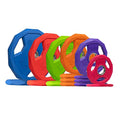 SPART Color Coded Weight Plate 2-Inch Rubber Coated Olympic Grip Plate for Barbell, Solid Cast Iron Weight Plates for Strength Training, Weightlifting, Crossfit, Home Gym, 2.5LB/5LB/10LB/25LB/35LB/45LB, Pair - color: 275LB SET
