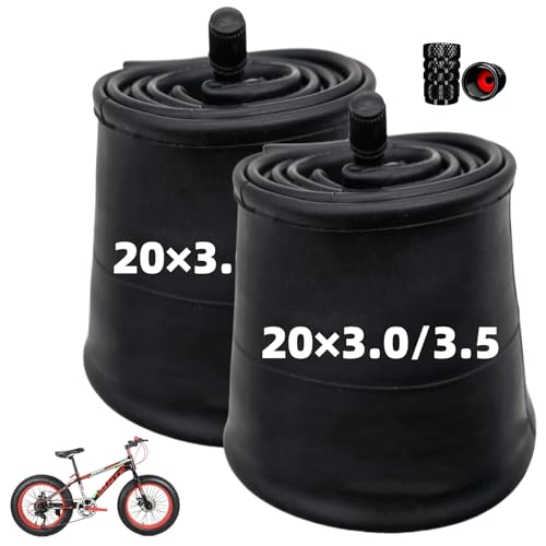 20x4.0 Fat Tubes 20x3.0/3.5 Fat Tire Tube 20x3.5/4.0 Bike Tube 20x4.0/4.5 Heavy Duty Tire Tubes for 20” Electric Bike Fat Beach Bike 2 Pack - size: 20x3.0/3.5