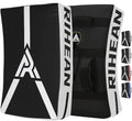 Martial Arts Kicking Shields Pad for Muay Thai, Taekwondo, Football, Basketball Training - Denser Foam, Longlasting PU Leather Kick Shield - style: 24x16in White