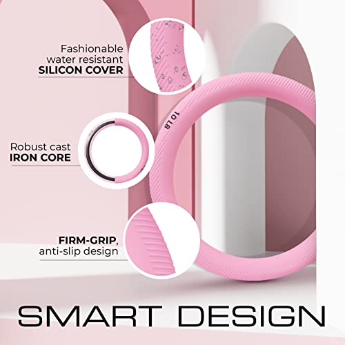 Yes4All Power Ring 10lbs, Weight Ring, Weighted Circle, Kettlebell for Yoga Exercise, Aerobics, Home Fitness, Core Training - color: B. Pink - 10lb