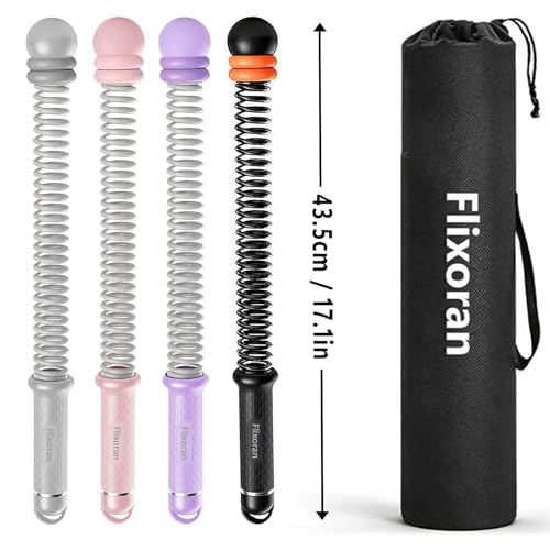 Cordless Battle Ropes Adjustable Trainer, Ropeless Weighted Portable Exercise Equipment for Home Gym Workouts, Compact Arm Strength for Men Women, Heavy Flex Rope Stick Fitness Gift - style: Grey
