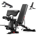 Keppi Fitness Weight Bench, 1200LBS Workout Bench with Leg Extension/Curl and Preacher Curl Attachment, Flat Incline Decline Weight Bench for Home Gym - Bench3000 Max