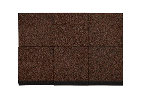 Playsafer Elevate Rubber Playground Tiles - 1" Thick High Density Interlocking Shock Absorbent Safety Tile for Playgrounds, and Exercise Equipment - 20" X 20" (180 Tiles - 486 Sq. Ft. - Brown) - color: Brown
