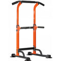 SogesPower Power Tower Dip Station Pull Up Bar for Home Gym Adjustable Height Strength Training Workout Equipment,Pull Up Bar Station - color: Orange