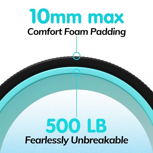 5 Pack Back Roller- Yoga Wheel for Back Pain Reliefn & Stretching, Back Wheel for Deep Tissue Massage, Foam Roller for Physical Therapy & Exercise | Blue - color: Blue and Black