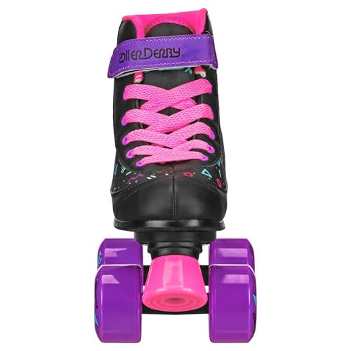Roller Derby Firestar Youth Skates for Girls, Boys, Beginners, Kids - color: Midnight Prism, size: 2