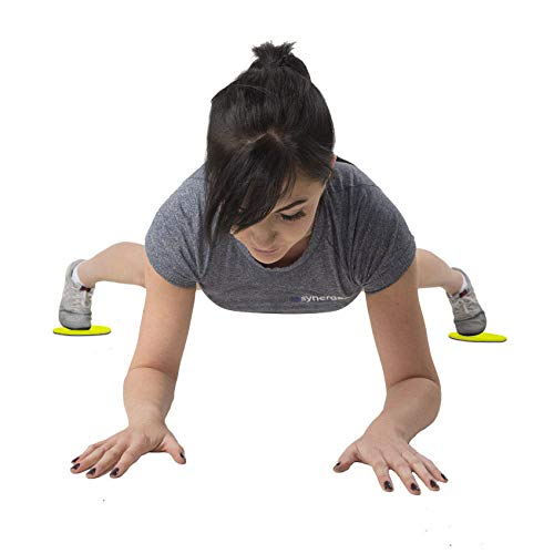 Synergee Core Sliders – Dual Sided Ab Exercise Equipment - color: Yellow