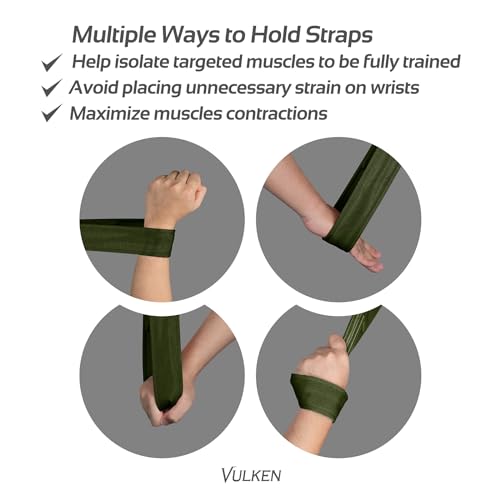 Vulken Tricep Rope Cable Attachment. Two Size in One Extra Long Pull Down Rope. Triceps Extension Straps Gym Equipment. Home Workout Handles for Resistance Bands. - color: Green