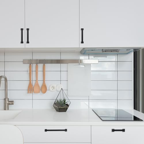 COTYKILEY 10 Pack 3 Inch(76mm) Matte Black Cabinet Handles Black Kitchen Cabinet Pulls Cabinet Door Handles Kitchen Cabinet Hardware - color: Matte Black, size: 3" Hole Center（76MM）