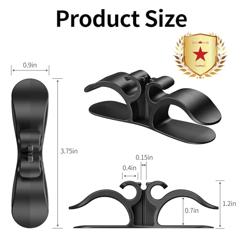 6PCS Upgraded Cord Organizer for Appliances, Kitchen Appliance Cord Organizer Stick On, Appliance Cord Wrappers, Cord Holder, Cord Winder for Air Fryer, Blender, Coffee Maker, Pressure Cooker, Toaster - color: Black-6PCS