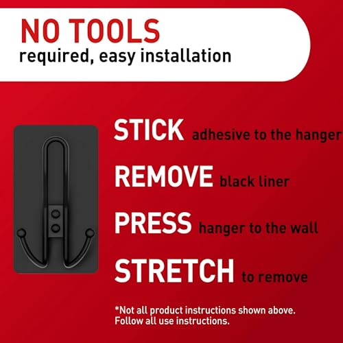 Command 10 lb X-Large Matte Black Triple Hooks, 3 Hooks and 12 Strips, Damage-Free Hanging with Adhesive Strips, No Tools Wall Hook for Hanging Decorations in Living Spaces - style: 3-Pack