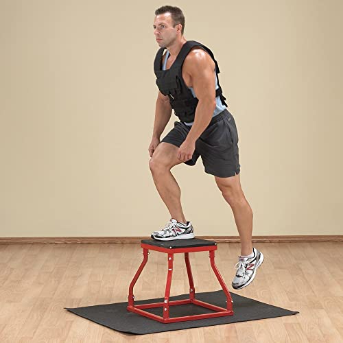 Body-Solid Tools Steel Frame Plyo Box - Ideal for Plyometric Jump Box Workouts, Step Up Exercises - Essential Equipment for Home Gym - style: 12-Inch