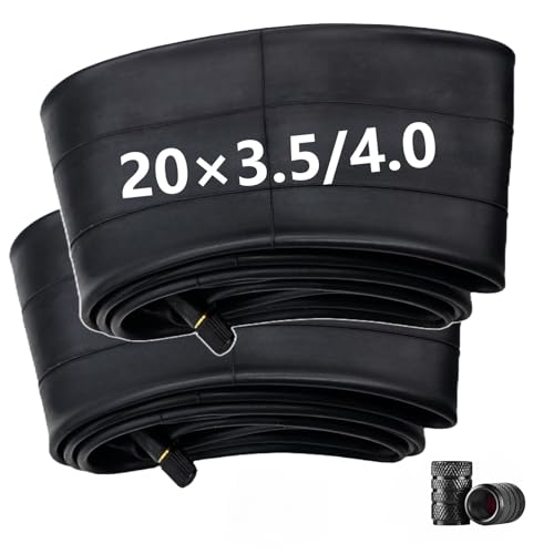 20x4.0 Fat Tubes 20x3.0/3.5 Fat Tire Tube 20x3.5/4.0 Bike Tube 20x4.0/4.5 Heavy Duty Tire Tubes for 20” Electric Bike Fat Beach Bike 2 Pack - size: 20x3.5/4.0