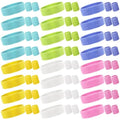 72 Pcs 80s Neon Headbands Sweatband Set, Include 24 Sports Headbands and 48 Sweat Wristbands Bulk for Woman Man - style: Simple