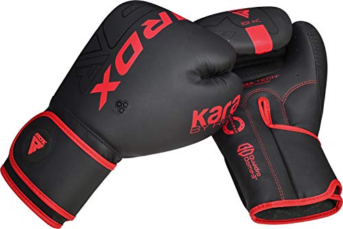 RDX Boxing Gloves, Pro Training Sparring, Maya Hide Leather, Muay Thai MMA Kickboxing, Men Women Adult, Heavy Punching Bag Focus Mitts Pads Workout, Ventilated Palm, Multi Layered, 8 10 12 14 16 18 Oz - color: RED, size: 10 OZ