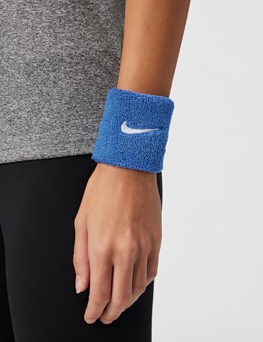 Nike Unisex Adult Swoosh Classic Wristband 2 Pack - color: Game royal/white