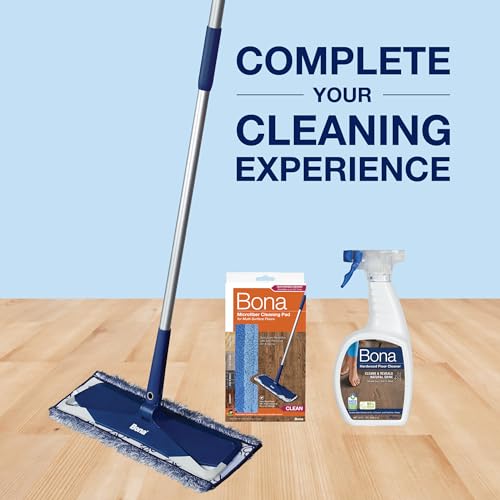 Bona Microfiber Dusting Pad for Multi-Surface Floors - Fits all Bona Mops - Attracts and Picks Up Dust, Pet Hair, and Dirt on Wood, Stone, Tile, Laminate, and Vinyl Floors - style: Microfiber Dusting Pad