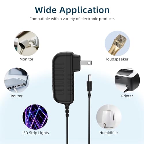 AC Adapter Charger Compatible with TB12 VPLI-RED-02A Vibrating Pliability Massage Foam Roller