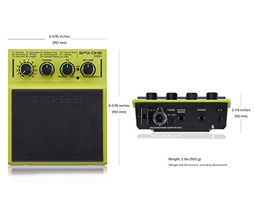 Roland Percussion Electronic Drum Pad, Kick (SPD-1K), Yellow - style: Kick