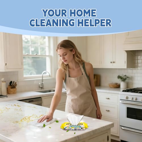 72Pcs Appliance Wipes for Cleaning Washing Machine, Dryer Stainless Steel Refrigerator, Glass Cooktop, Microwave, Dishwasher, Counter, Tile