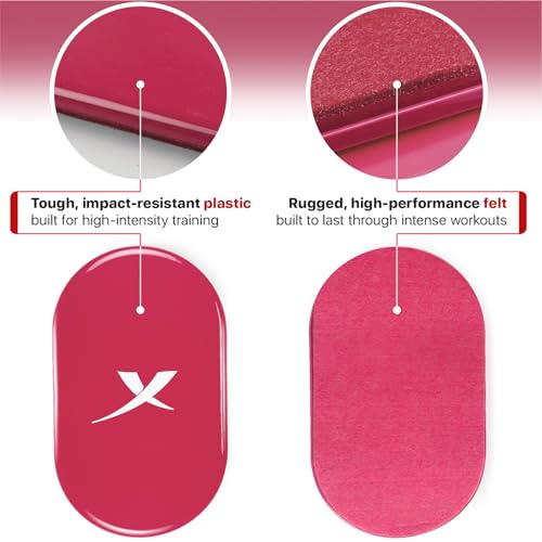 X-Protector Sliders for Working Out - 2 PCS - Double-Sided Exercise Sliders for Hard & Carpeted Floors - Gliders for Exercising! - color: Pink