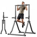 Foldable Pull Up Bar Station 58.3''-76.8'' Power Tower - color: 58.3"-76.8" with Dual Dip Handles