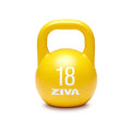 Steel Competition Kettlebells by Steve Cotter - Hard-Wearing Crack-Resistant Powder Surface Coating, 34mm Steel Handle with Non-Slip Super Textured Powder Coating Grip - Avail 6kg - 32kg - color: f) 18kg - Yellow
