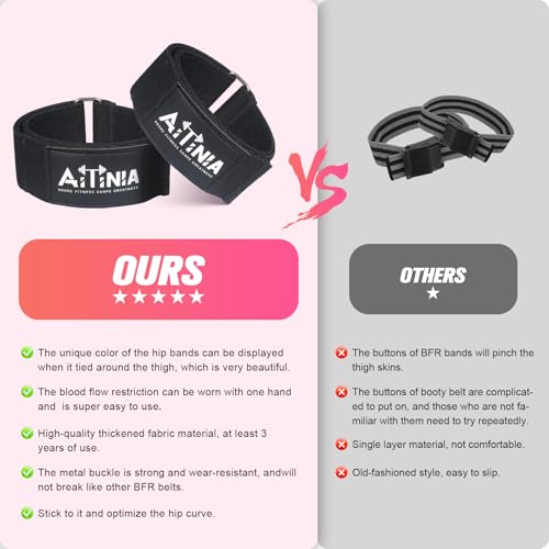 Booty Bands for Women Glutes & Hip Building, Blood Flow Restriction Bands BFR Bundle Booty Bands, Best Fabric Glute Bands Resistance Bands for Exercising Your Butt,Squat,Thigh - color: Lea-Black