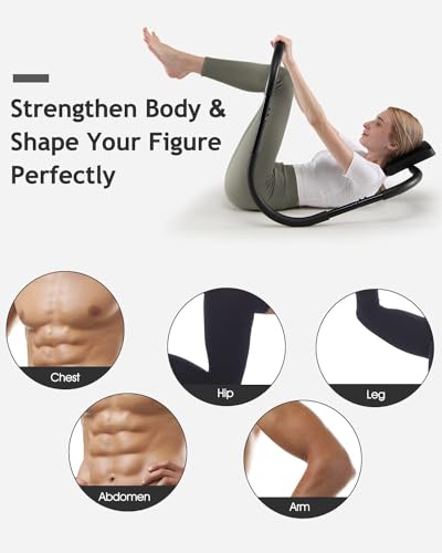 Crunches Ab Equipment, Ab Crunch Roller, Sit-Up Assistant Device, Ab Workout Machines for Home Exercise, Core Strength, Black