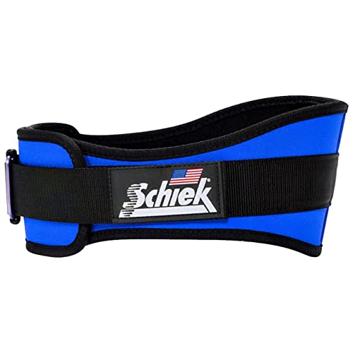 Schiek Sports 2006 Nylon 6 Inches Weight Lifting Belt - Support Belt for Power Lifting - color: Royal, size: Small