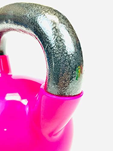 Vinyl Coated Cast Iron Kettlebell Weight - color: Pink