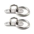 304 Stainless Steel Eye Pad Plate Anchor Mount with Ring 5/16" 8mm Great for Yoga Swings Hammocks/Boat Rigging/Marine Deck Hardware/Suspension Training Straps - color: 8mm ellipse with ring
