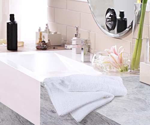 Utopia Towels 6 Pack Premium Hand Towels Set, 16 by 28 inches, 100% Ring Spun Cotton, Ultra Soft and Highly Absorbent 600GSM Towels for Bathroom, Gym, Shower, Hotel, and Spa, White - color: White, size: 6 Hand Towels