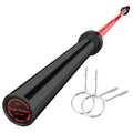 7FT Barbell Bar for Weightlifting & Power Lifting, Strength Training Bar Fits 2" Plates, 700lbs/1500lbs/500lbs Capacity, Bar for Home Gym, Squats, Curls, Snatch Clean Jerk - color: Red