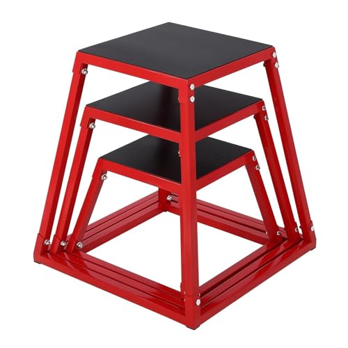 Plyometric Jump Box, Heavy-Duty Steel Plyo Platform and Jumping Box for Home Gym
