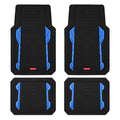 Rubbermaid Car Floor Mat, Heavy Duty All-Weather Car Mats Full Set with Dual-Tone Blue Aluminum Inserts – Universal Fit, Anti-Slip Backing, Trim-to-Fit for Most SUV, Sedan, Van - color: Blue