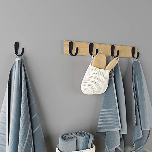 IBosins 15PCS Coat Hooks Wall Mounted Single Prong Robe Hook for Hanging Towel Hooks with 30 Screws for Bags, Hat, Cap, Scarf, Cup (Black) - color: Black