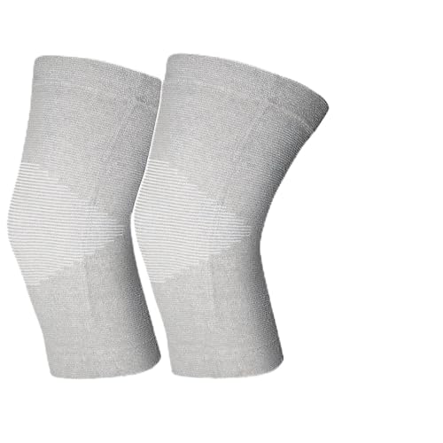 Bamboo Knee Sleeve for Knee Pain - One Pair Compression Bamboo Knee Sleeves for Women Knee Pain Knee Sleeves Plus Size (Gray, X-Large) - size: X-Large