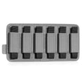 Savior Equipment Tactical Pistol Mag Pouch 9mm .40 45acp Open-Top Single & Double Stack Mag Holder Softshell Mags Storage Universal Magazine Carrier, Elastic Band to Hold Tight, Hook-Backed Panel - color: SW Gray (6-Slot)