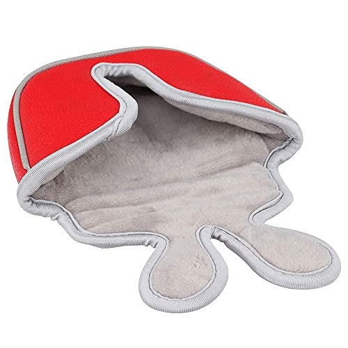 BigTeeth Golf Mallet Putter Head Cover Golf Club Protector Fit for Odessey Backstryke Centre Shaft Putter - color: Red