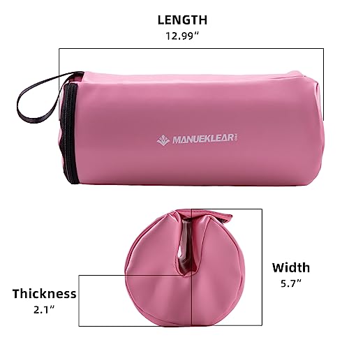 Hip Thrust Pad for Barbell 3.5" Thick Leather Olympic Barbell Pad for Bench Press Weightlifting Powerlifting - color: Pink