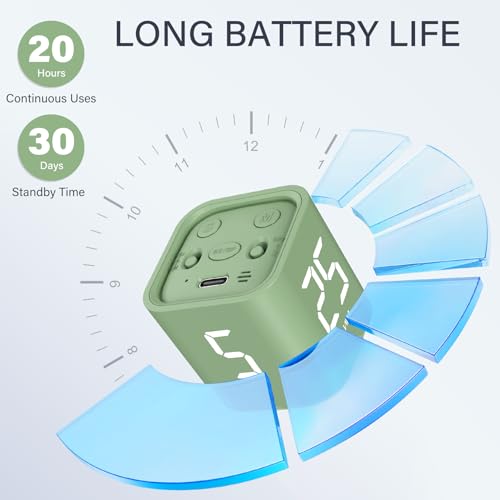 Rotating Pomodoro Timer 5, 25, 10 50 Minutes Preset, Desk Productivity Flip Timer, ADHD Tool Cube Countdown Stopwatch, Vibration/High/Low Volume/Custom Modes, for Work, Study, Back to School, Green - color: Green
