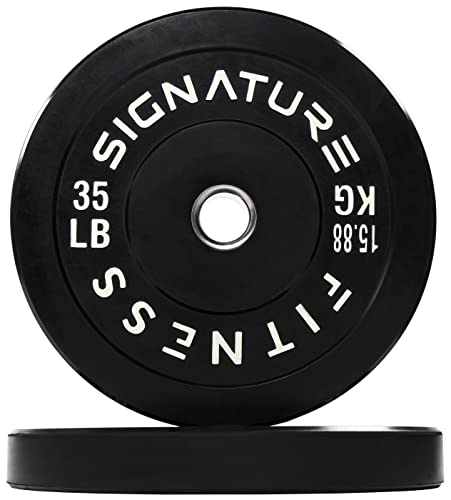 Signature Fitness 2-Inch Cast Iron Barbell Set, Including Multiple LBS Weight Plates and 6FT Barbell Set, Multiple - size: 35 lbs