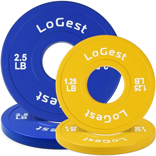 Logest Change Weight Plates 0.50LB 1.25LB 2.5LB 5LB Set Weight Plates for Olympic Bars Perfect for Strength Training Weight Plates Exercise Balance Increase Fractional Plate Olympic Bumper Plates - color: 1.25-2.5 LB (4 Piece Set)