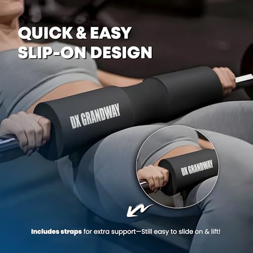 Advanced Squat Pad - Barbell Pad for Hip Thrusts, Squats & Lunges - Neck & Shoulder Squat Bar Pad Cushion Support Foam for Extra ComfortPremium Squat Pad - color: Black
