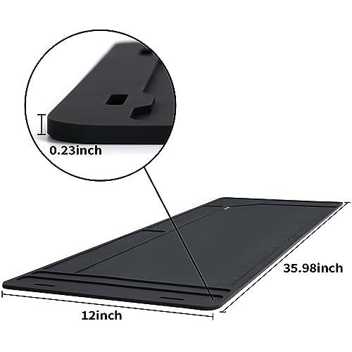 CKPART Rifle Gun Cleaning Mat, Anti-Slip Rubber Tactical Magnetic Mat, Gun Maintenance Mat,Gun Maintenance Mat for Gun Cleaning Kits 36" x 12"